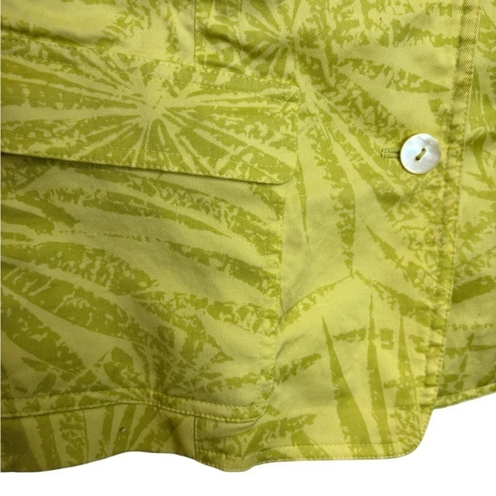 Lafayette 148 Chartreuse Green Front Button Long Sleeve Jacket 12